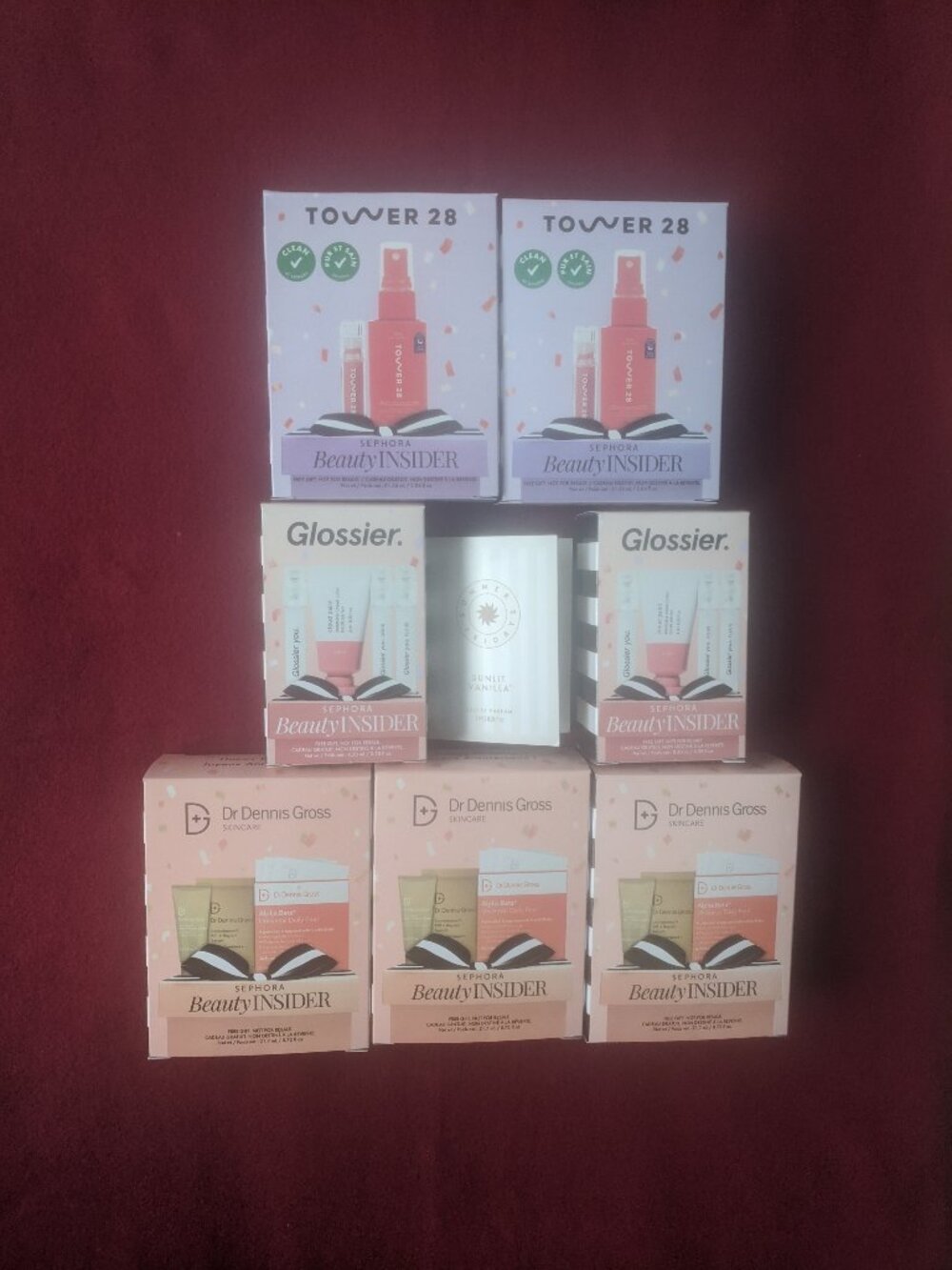 Sephora Dr Dennis Gross Skincare Tower 28 Glossier SUMMER FRIDAY Sunlit Vanilla